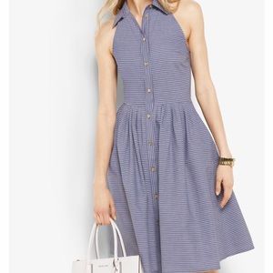Michael Kors Striped Cotton-Poplin Shirtdress