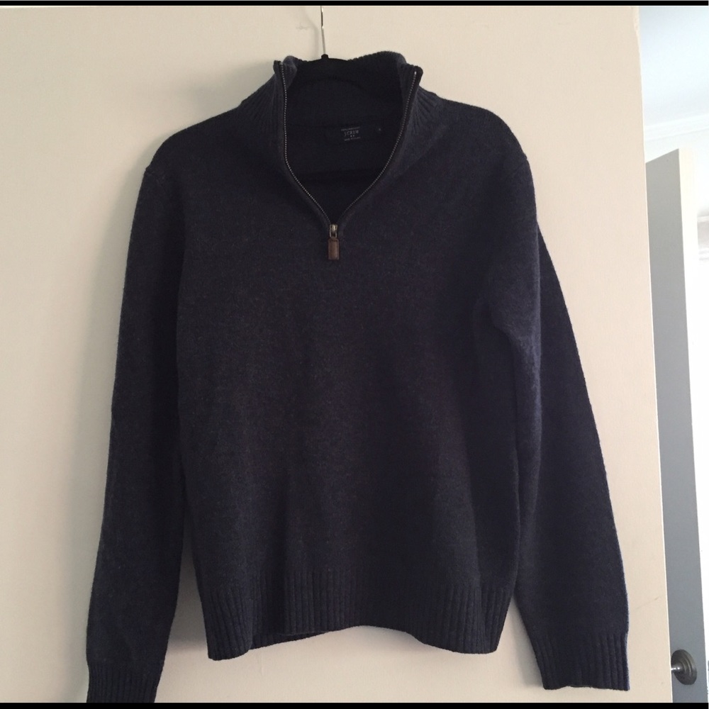 Navy Men's JCrew Wool Pullover