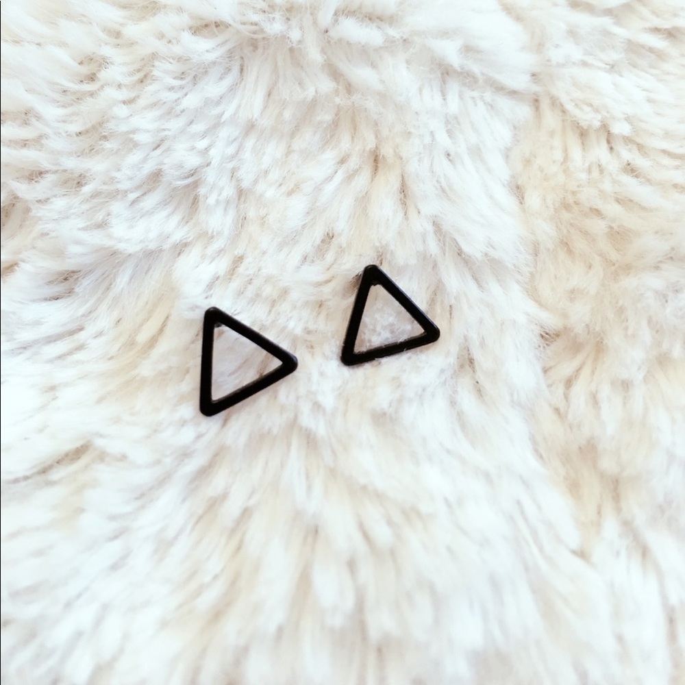 Small Black Triangle Fashion Earrings