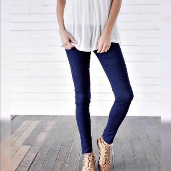 Last Pair ❤️ Black Moto Jegging Ankle Zipper - Picture 4 of 5