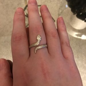 Silver snake ring
