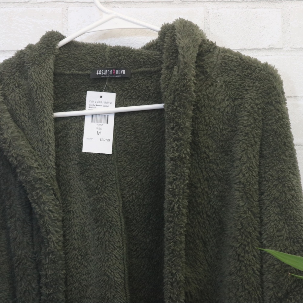 NEW Fashion Nova Green "Cuddle Season" Jacket