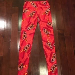 LuLaRoe Valentines Box of Chocolates Red Leggings
