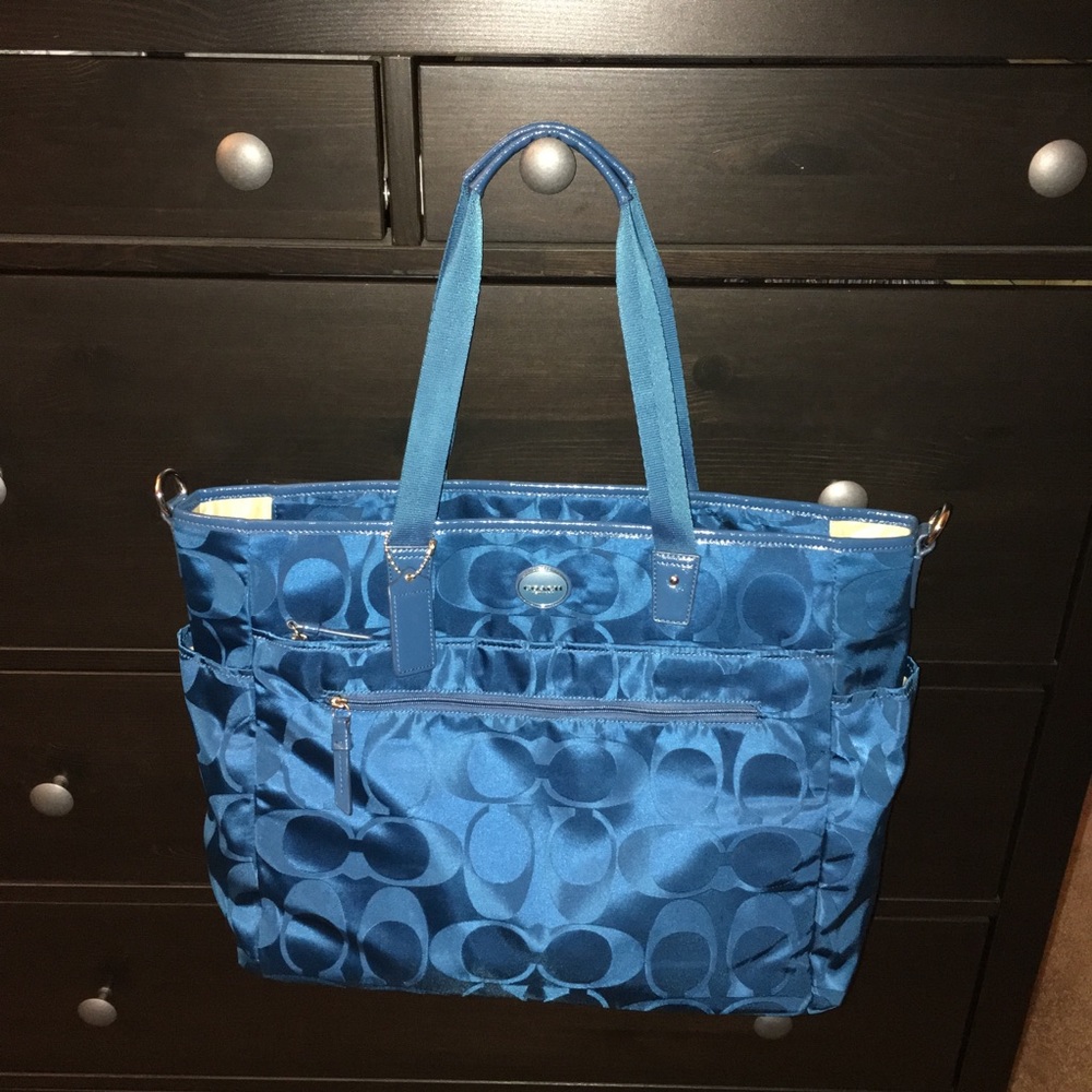 Coach nylon Diaper laptop work travel Bag F77577