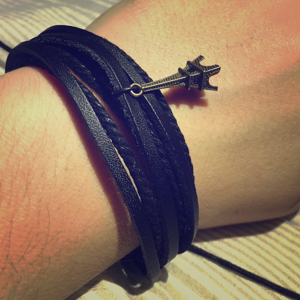 Hand-made leather bracelet