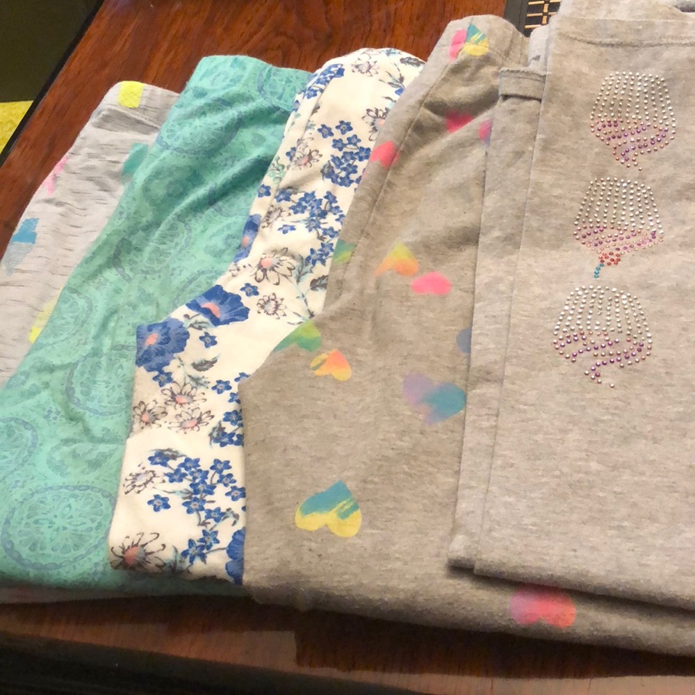 Girls set of 5 stretch pants