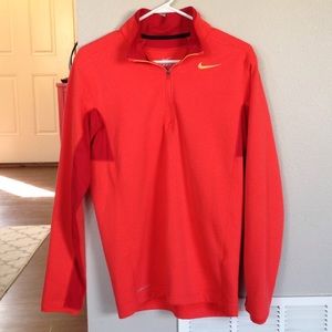 Men's Red Nike Therma-Fit 1/4 Zip Sz S