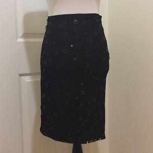 Cynthia Steffe Silk Chiffon & Sequin Skirt
