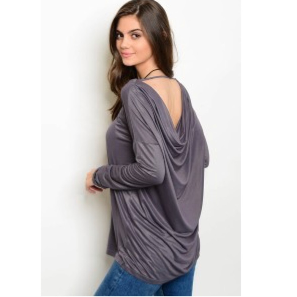 🌟Charcoal Open Back Top🌟Sale