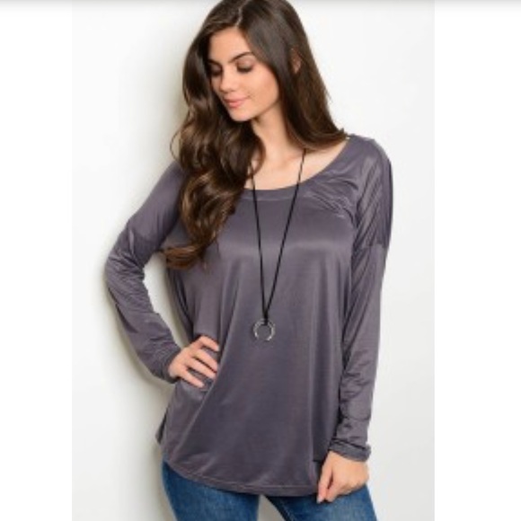 🌟Charcoal Open Back Top🌟Sale - Picture 3 of 3