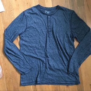 {Public Opinion} Blue Long Sleeve Shirt
