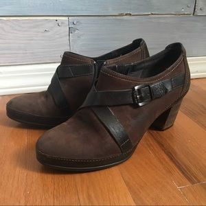 {Clarks} Leather Booties