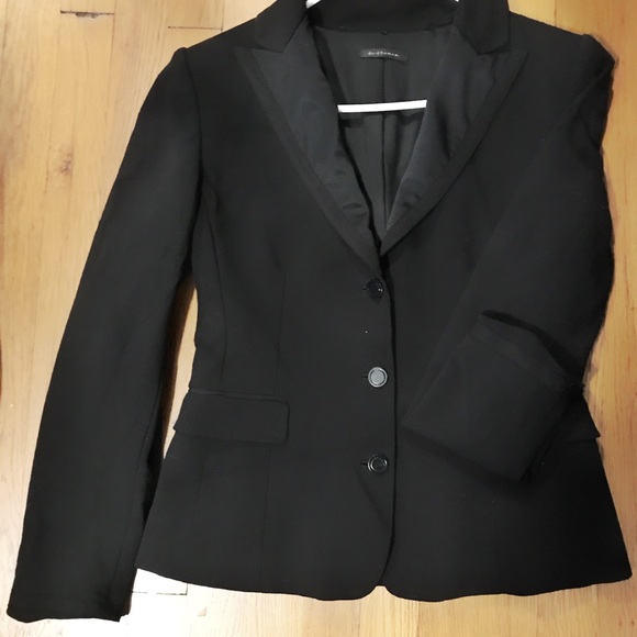 Elie Tahari Black Stretch Tuxedo Detail Blazer - Picture 4 of 7