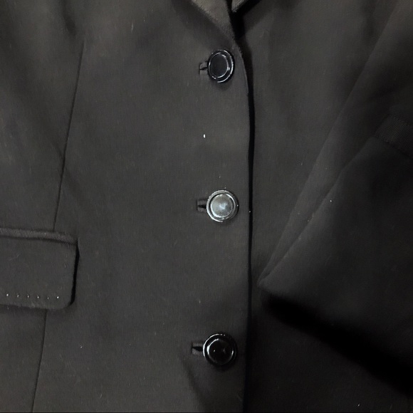 Elie Tahari Black Stretch Tuxedo Detail Blazer - Picture 6 of 7
