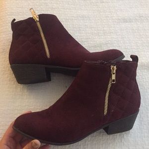 Burgundy Booties