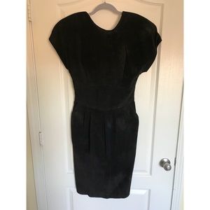 Vintage Suede Black Dress
