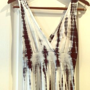 Black and white tie dye maxi dress