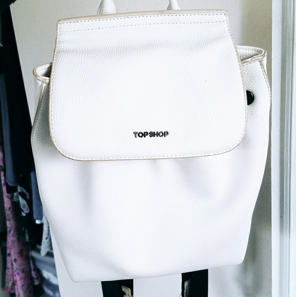 Topshop white bookbag
