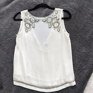 Topshop beaded sleeveless blouse