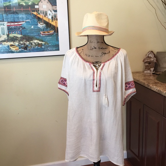 J. Crew Other - J. Crew beach coverup with hat