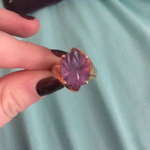 14k gold amethyst ring