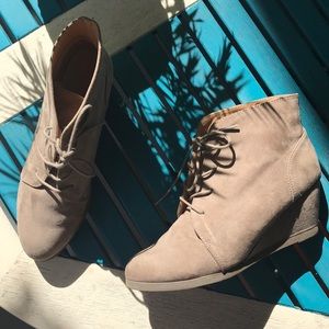 Wedge booties