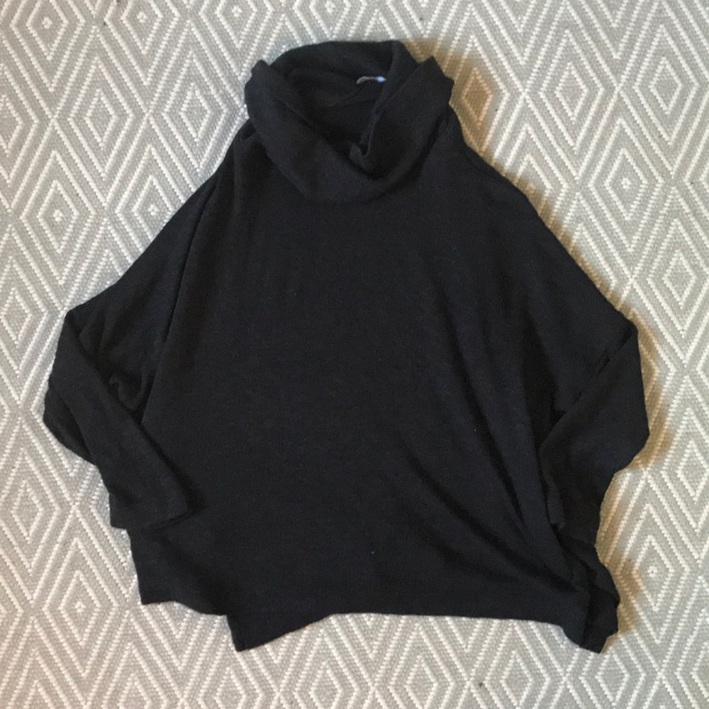 Black turtleneck sweater