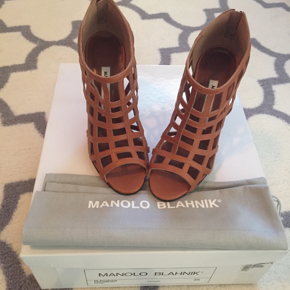 Manolos cage sandals