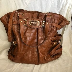 Michael Kors Croc Embossed N/S Gansevoort - Mocha