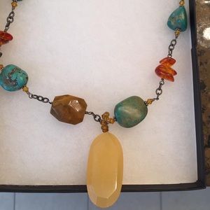 EUC Retired Silpada Yellow Amber necklace!