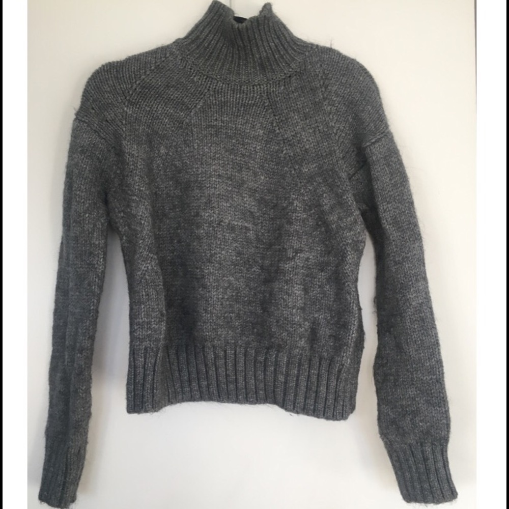 Grey turtleneck sweater