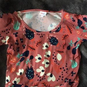 Lularoe Floral Ana mid sleeve maxi dress