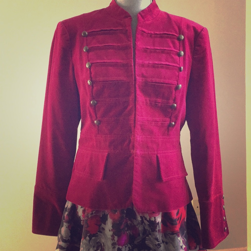 FUN Vintage “Toy Soldier” Burgundy Velvet Jacket by MetroStyle