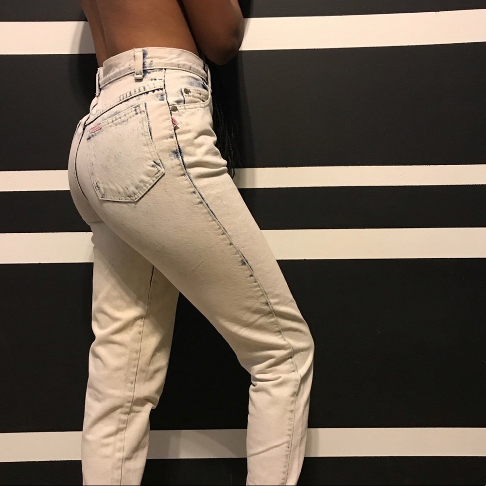 thrifted goods acid wash jeans