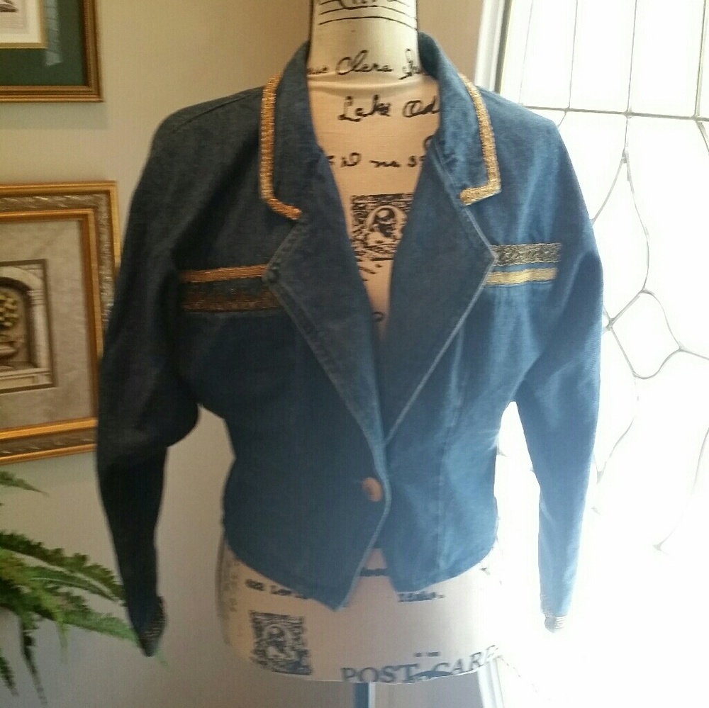 Hand-embellished Miss Selfridge Denim Jacket