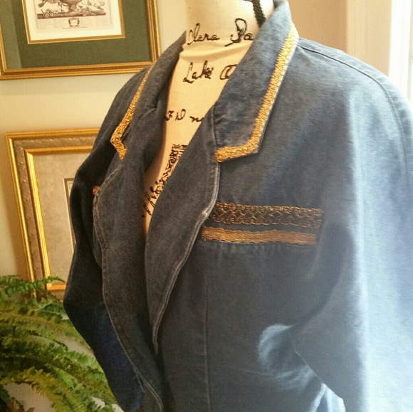 Hand-embellished Miss Selfridge Denim Jacket - Picture 2 of 4