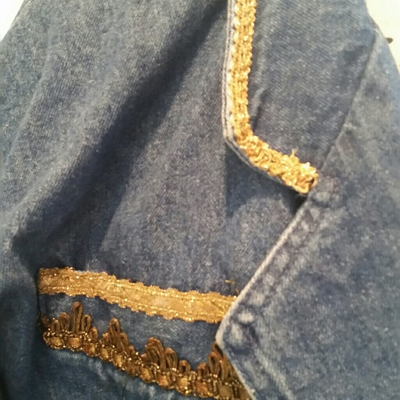 Hand-embellished Miss Selfridge Denim Jacket - Picture 3 of 4