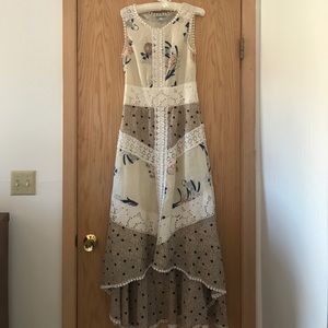 Beautiful Anthropologie High Low Patterned Dress