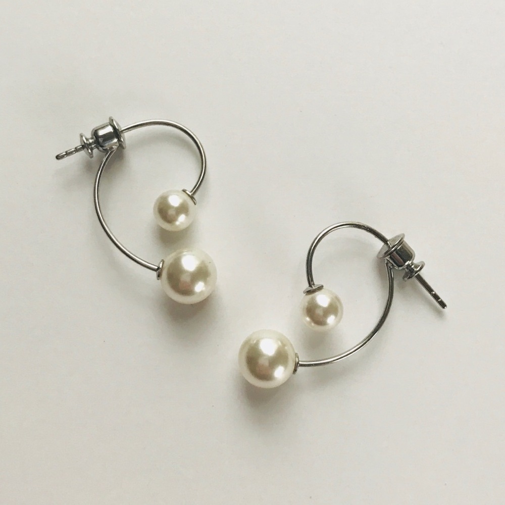 SKAGEN Silver and Pearl Earrings
