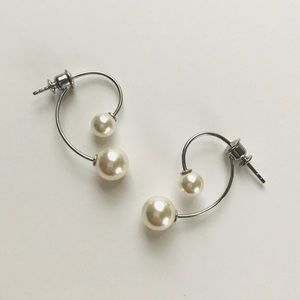 SKAGEN Silver and Pearl Earrings