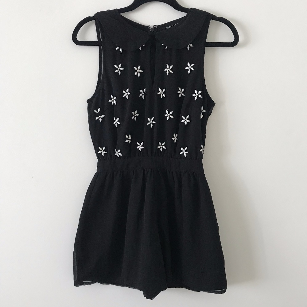 Topshop romper with beaded details