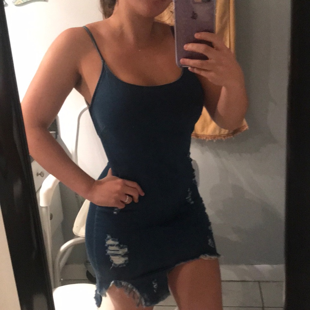 Jean mini dress