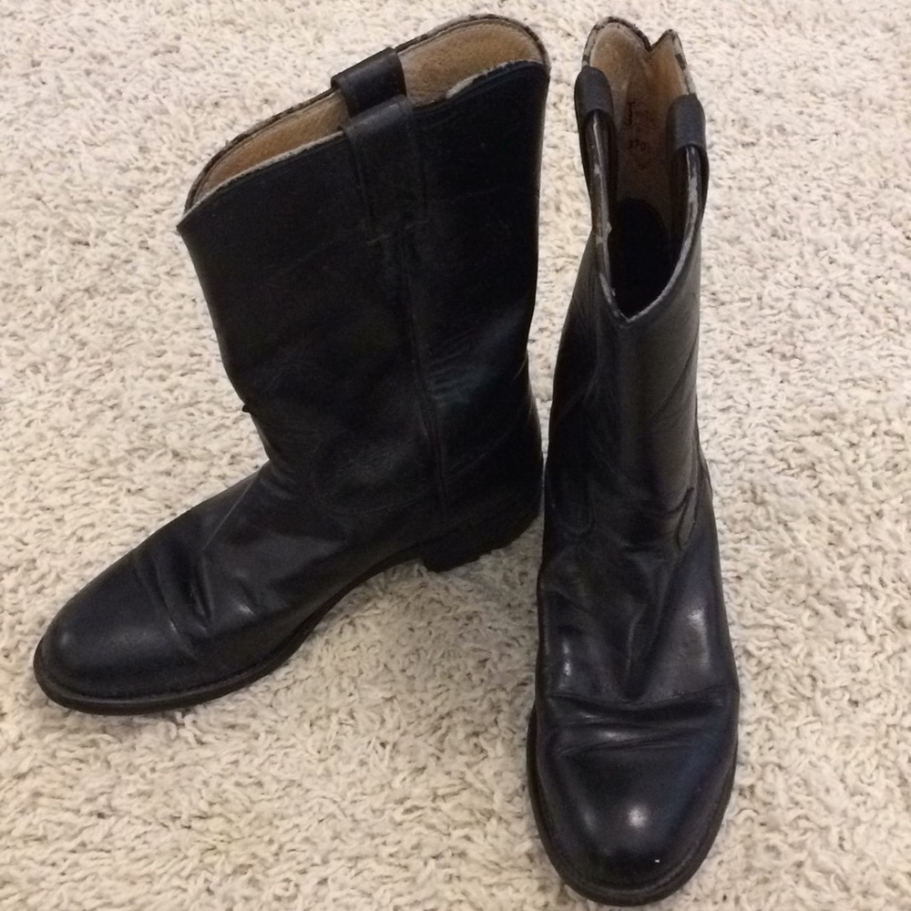 Black Justin Roper Boots