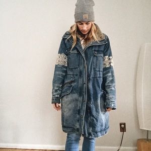 Free People Sherpa Denim Jacket - RARE