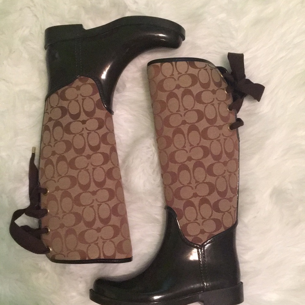 Coach rain boots