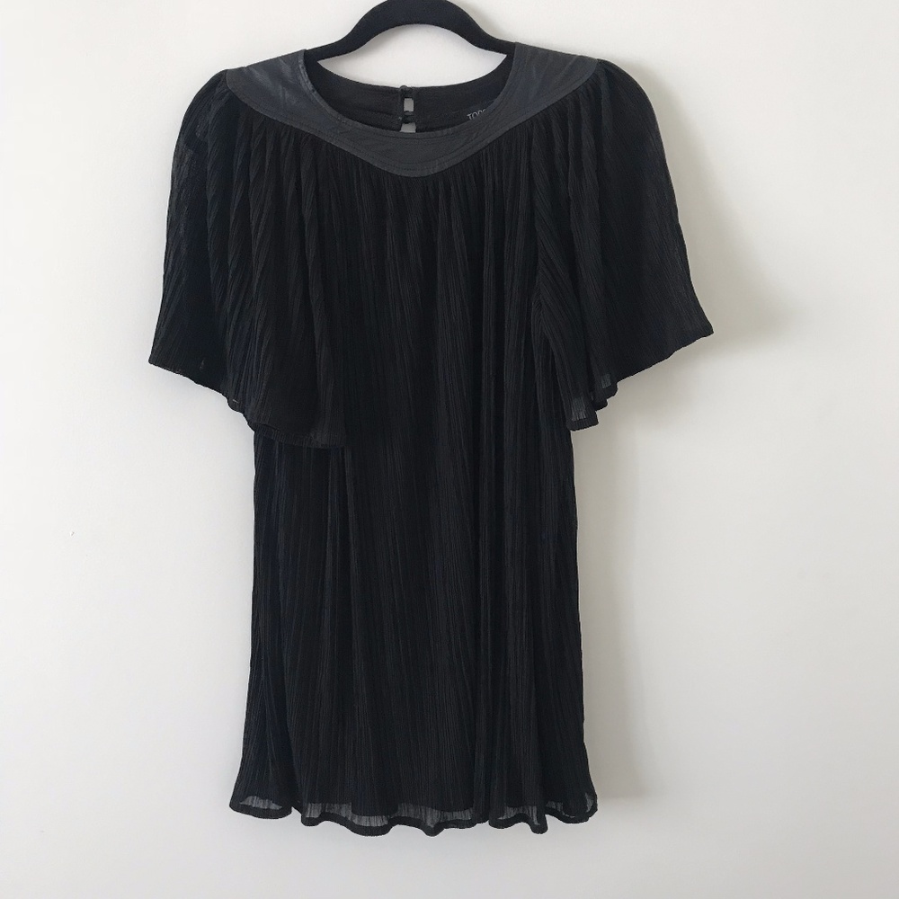 Topshop pleated shift dress