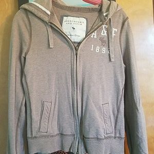 A & E Beige zip up jacket