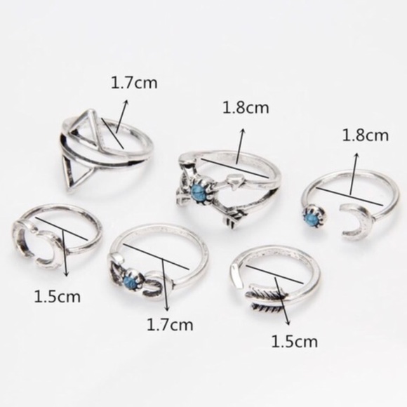 Back in stock set of 6 vintage rings - Picture 4 of 4