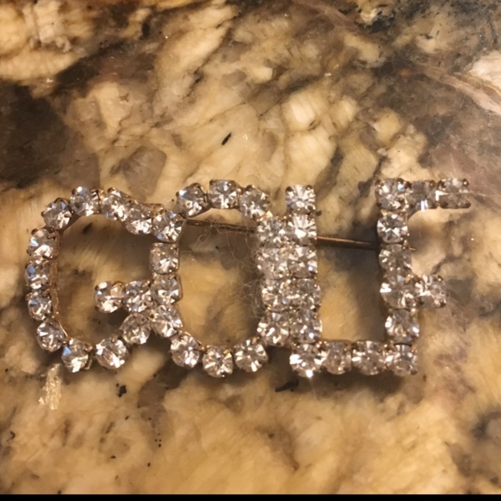 Golf Pin with Rhinestones