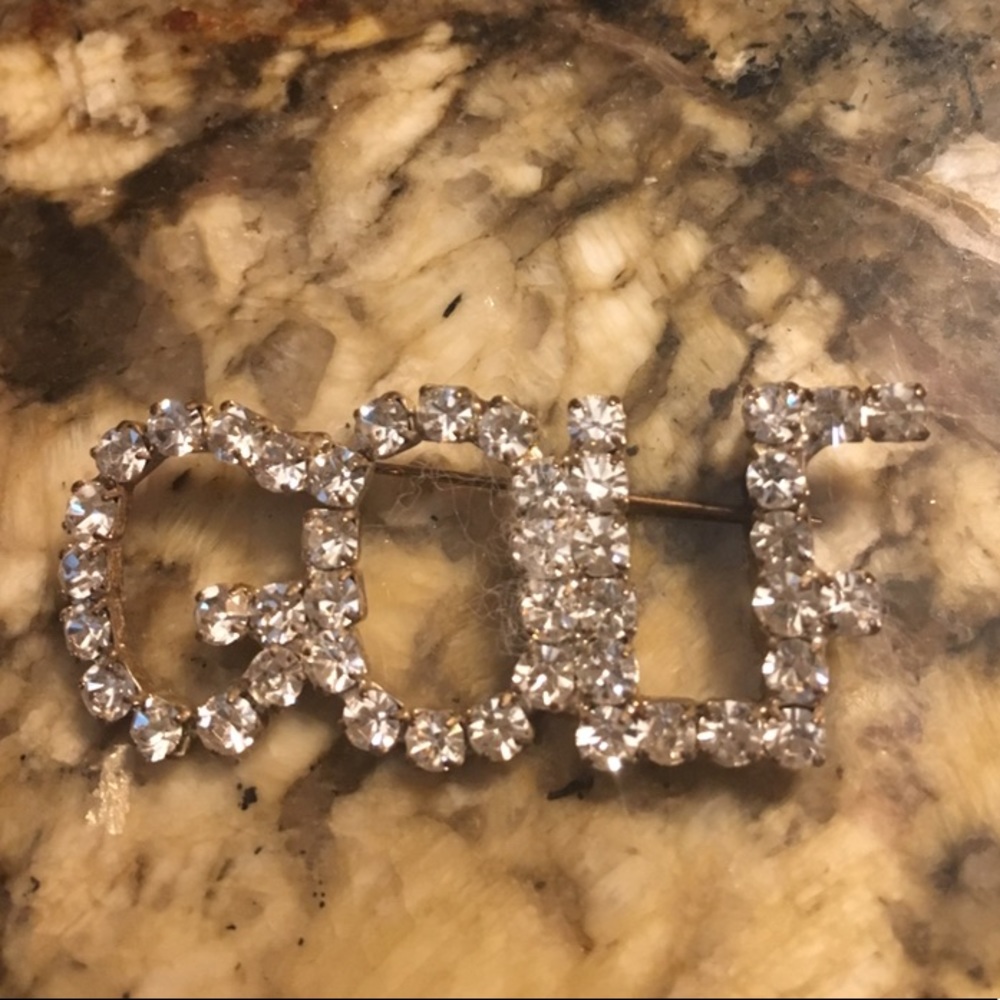 Golf Pin with Rhinestones - Picture 4 of 4